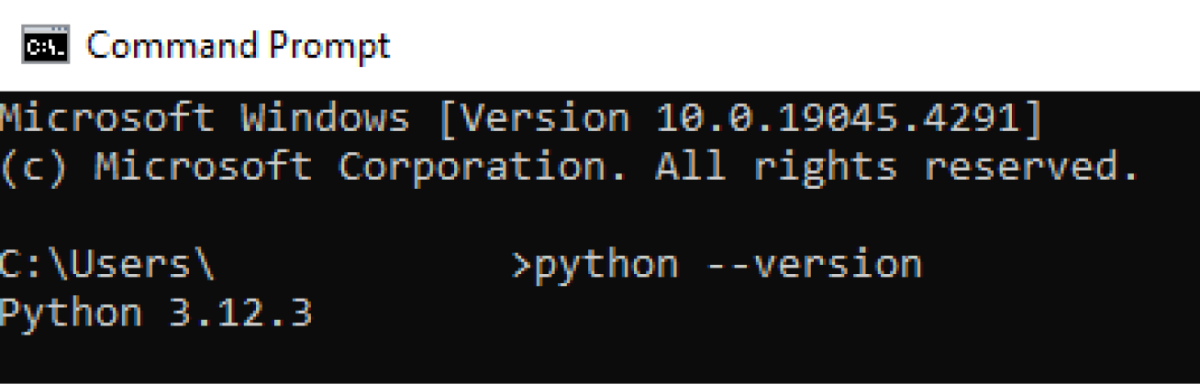 Windows uchun Python o'rnatilishini tekshirish